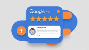 criar uma imagem de avaliação do google vetorizada